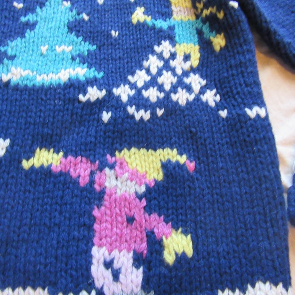 Vtg Woolrich Snowman Ski Holiday Cardigan Sweater - Picture 3 of 8